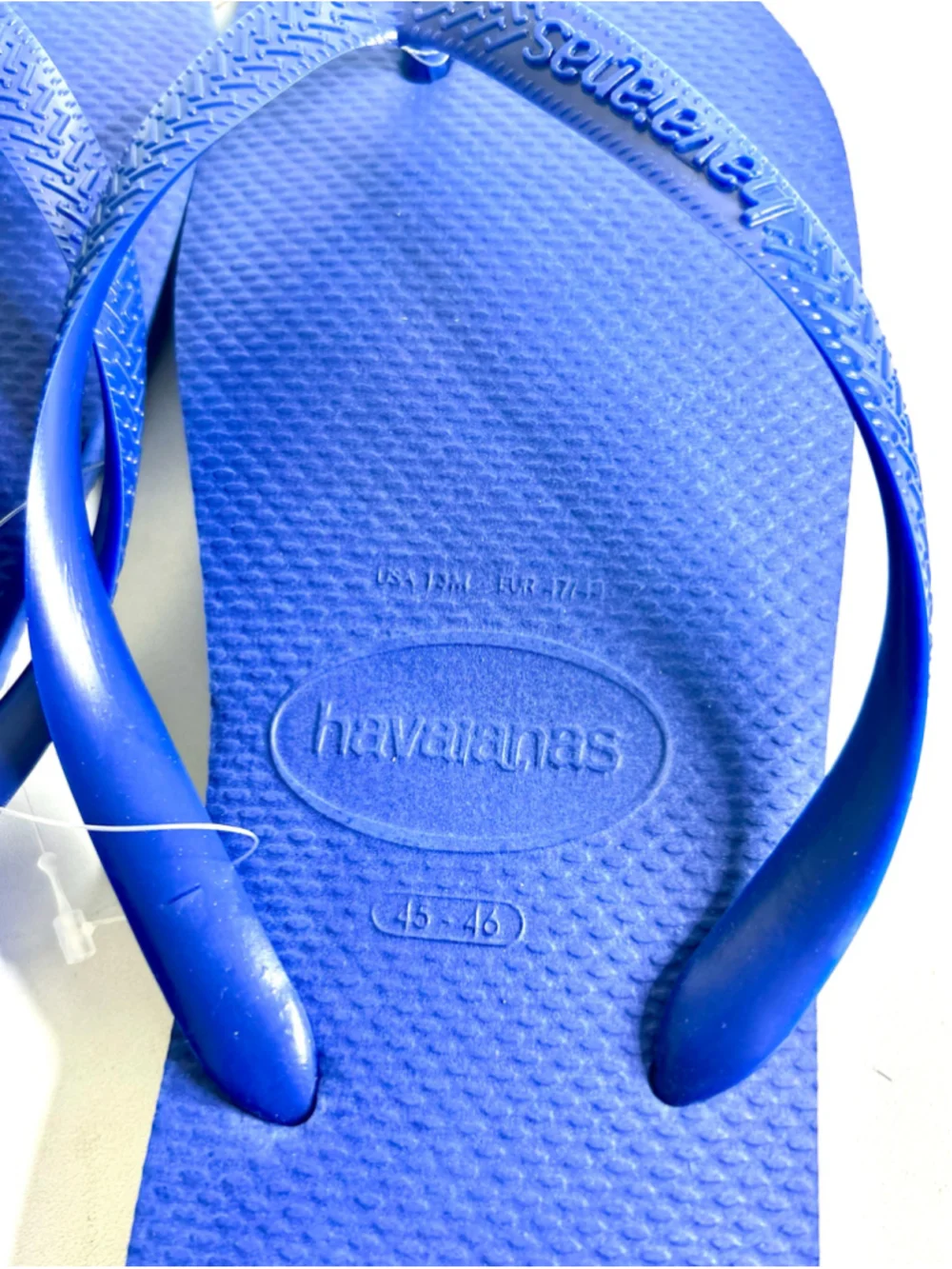 NWT Havaianas Brazil logo marine blue flip-flops men size 13